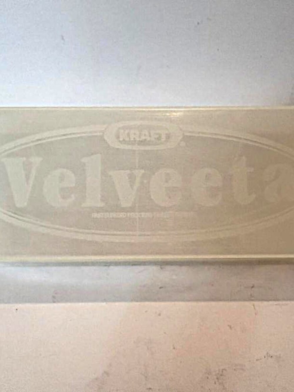 Kraft Velveeta Cheese Clear Plastic 2 lb. Storage Container Box Vintage